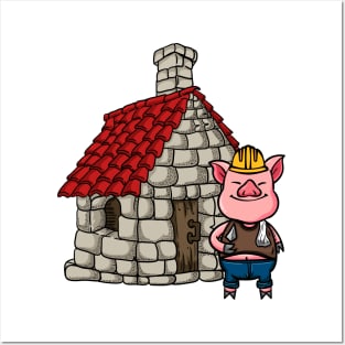 Three Pigs Brick House  Lazy Halloween Costume Posters and Art